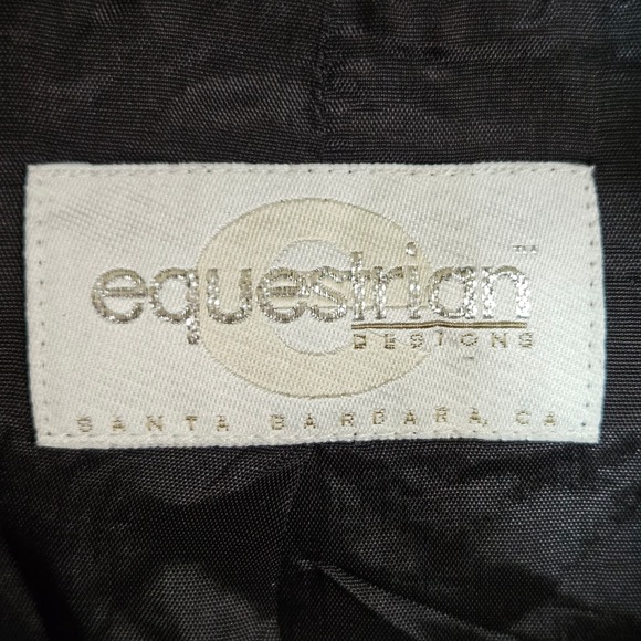 Vintage 90s Blue Tint Equestrian Designs Snake Print Button Up Jacket Size Small - Picture 7 of 9